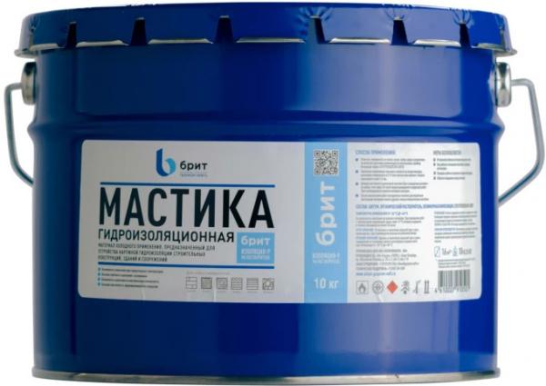 БРИТ Изоляция Р мастика гидроизоляционная на растворителе (10кг) / BRIT ...