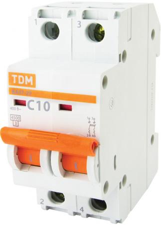 ТДМ Электрик автомат 2P 10А хар-ка С / TDM Electric ВА 47-29 ...
