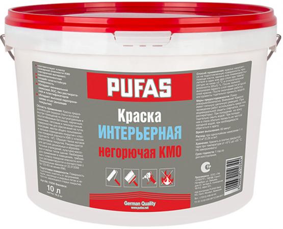 ПУФАС Интерьерная краска негорючая КМ0 светло-серая (10л) / PUFAS ...