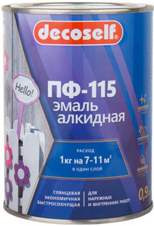 ДЕКОСЕЛФ эмаль ПФ-115 коричневая (0, 9кг) / DECOSELF эмаль ПФ-115 ...