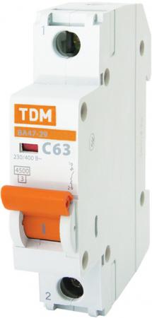 ТДМ Электрик автомат 1P 63А хар-ка С / TDM Electric ВА 47-29 ...