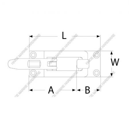 Защелка эксцентриковая с проушиной для замка Haice 73711151 75x28мм ...