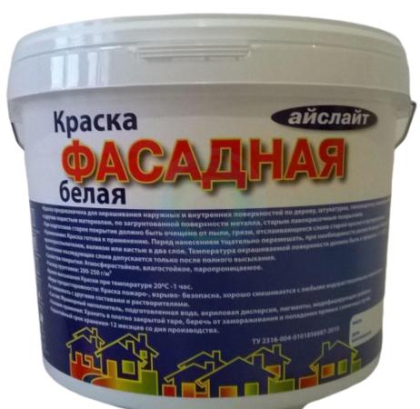 Краска водно-дисперсионная акриловая фасадная, 15 кг купить по цене 95 ...