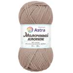 Пряжа Astra Premium 'Молочный хлопок' (Milk Cotton) 50гр 100м (+/-5%) (50%хлопок, 50%молочный акрил) 91 капучино