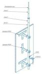 904064 10-9,5 - Молниеотвод стержневой высотой 9,5м на стену
