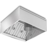 Зонт вытяжной пристенный для печи Josper HJX38, 900х900х400мм, лаб.фильтры, коробчатый, нерж.сталь, без подсветки, отв.D250мм