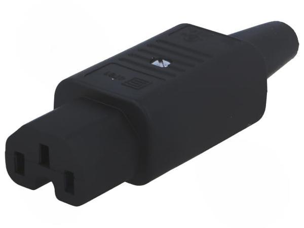 Разъем: питания AC, вилка, "мама", 10А, 250ВAC, IEC 60320, прямой ...