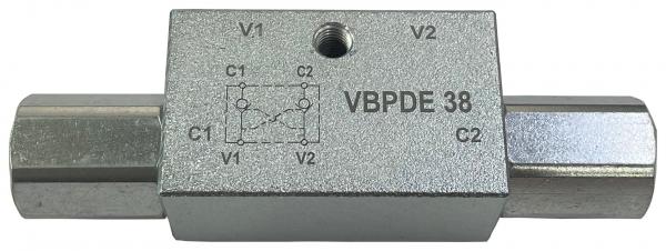 Гидрозамок двухсторонний VRDE G3/8, G 3/8", 35 л/мин