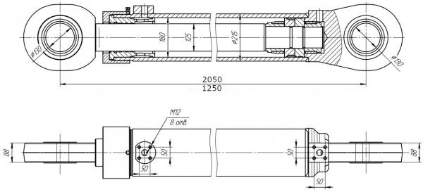 Гидроцилиндр ЦГ-180.125х1250.11
