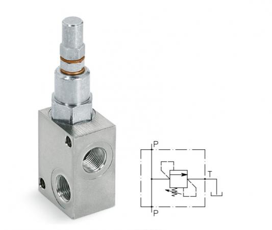Предохранительный клапан VMD 3/8" N02.002. AYO. A 40 л/мин, 10-50 BAR, DN7