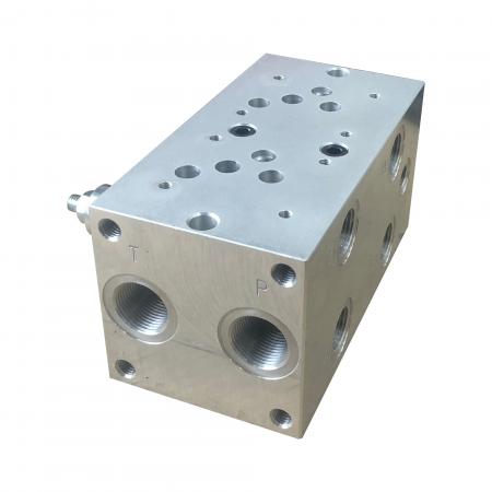 Плита монтажная BMA10P3L2X-20 с клапаном 2-х местная для CETOP 5