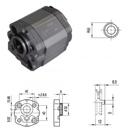 Насос шестеренный BKP1Q1-D-5.8G0L3 GP 1, 5.8 см3, резьба G3/8", 190BAR, правый