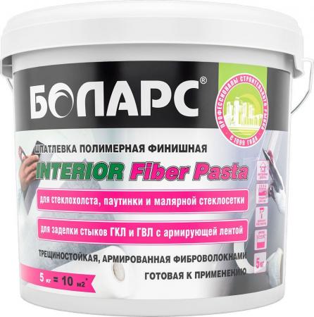 БОЛАРС Интерьер Фибер Паста шпатлевка полимерная финишная (5кг ...
