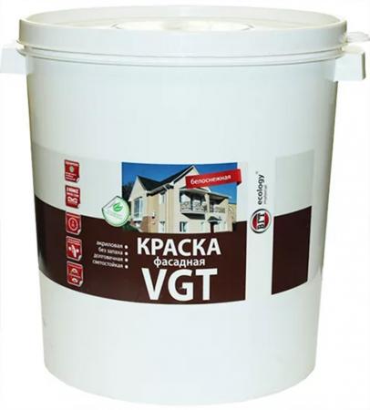 ВГТ краска фасадная белоснежная (45кг) / VGT краска фасадная акриловая ...