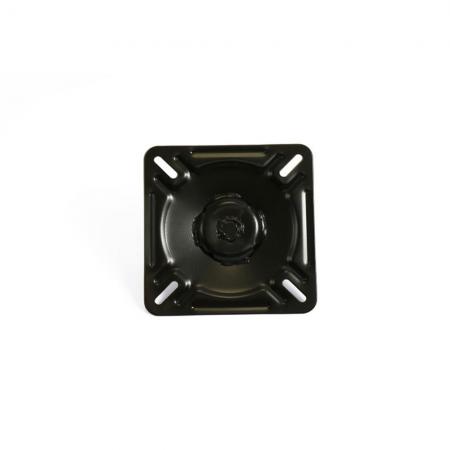Fixation Acier Pour Siège De Bateau – Plaque 177x177 Mm, Noire, Robuste, Remplacement Ou Installation Marine