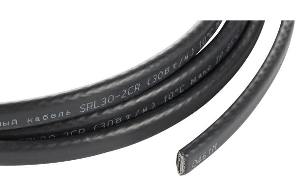 Саморегулирующийся греющий кабель Обогрев Люкс SRL 30-2CR 5 м, 150 Вт ...
