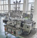 Автоматический поршневой дозатор густых продуктов с горизонтальным перемешиванием