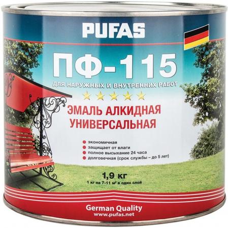 ПУФАС эмаль ПФ-115 база С прозрачная матовая (1, 5л) ГОСТ / PUFAS эмаль ...