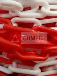 Цепь пластиковая красно-белая 8 мм 25 метров