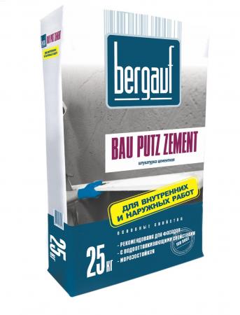 Штукатурка цементная Bergauf Bau Putz Zement, 25 кг купить по цене 61 ...