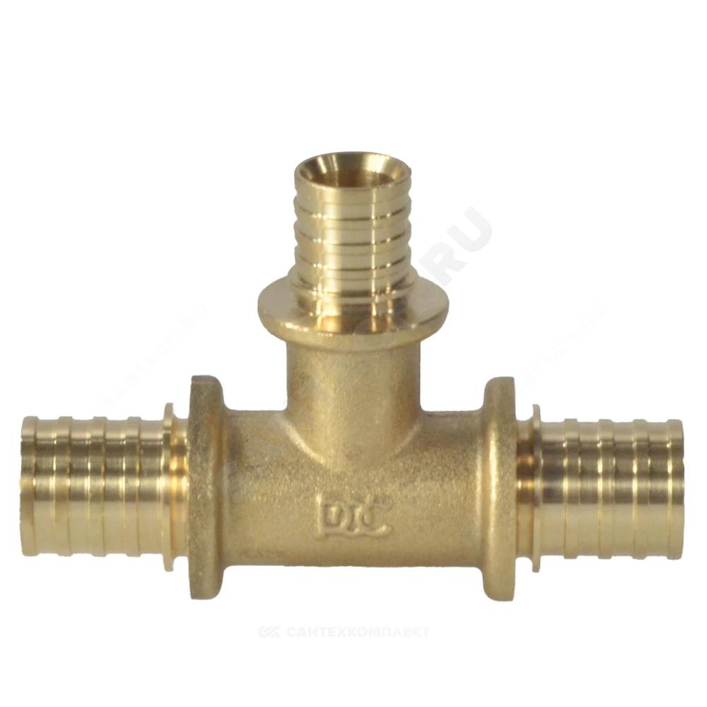 Тройник для PE-X труб аксиальный латунь Дн 16х20х16 переходной РОС купить по цене 321,92 ₽ в Новосибирске на PromPortal.Su (ID#99935142)