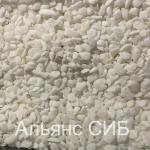 Галька мраморная белая 2-5 мм мелкая (20 кг)