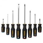 Набор отверток, 8 пр., CrV, трехкомпонентная рукоятка Denzel