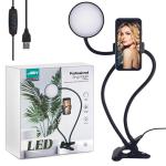 Селфи кольцо с гибким держателем SL-9 черное JBH (30шт/кор)