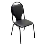 Стул Стандарт+ (черный кожзам) черный каркас 1 шт