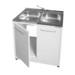 Стол лабораторный с мойкой Белмедматериалы ТМ02 (оцинкованный металл)