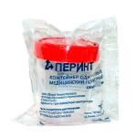 Контейнер стерильный одноразовый медицинский полимерный КО0НПП-120 с красной крышкой. с окошком для записи ПЕРИНТ инд/уп 300 шт