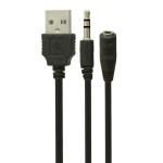 Переходник USB+ Jack 3.5 на AUX (мама) 25см РАСПРОДАЖА