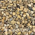 Галька морская коричневая 5-8 мм для каменного ковра