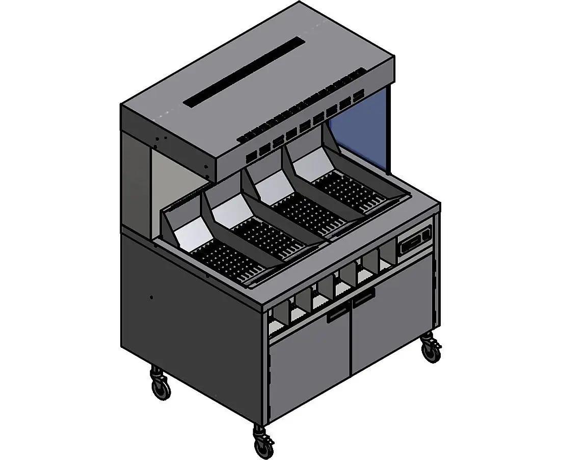 Станция хранения и фасовки картофеля фри Follett L1200 , 1200х950х1666 мм, доставка из Москвы