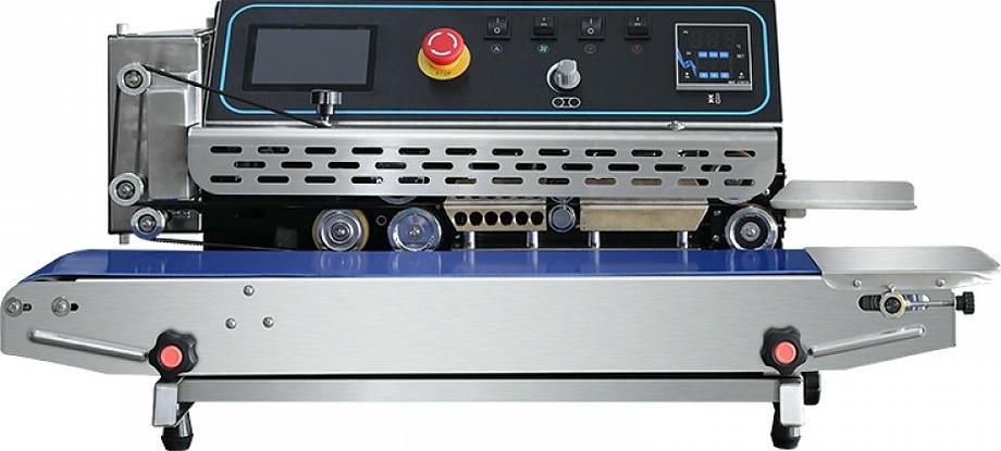 Роликовый конвейерный запайщик Hualian FRP-770I SS (нерж. сталь) с принтером, доставка из Москвы