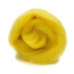Шерсть для валяния Кардочес 100% п/тонк.шерсть, 100 гр. Камтекс 030 лимон