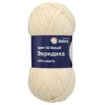 Пряжа Astra Premium 'Эвридика' 100гр. 200м (100% овечья шерсть) 02 белый