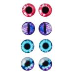 Глазки для игрушек стеклянные, диаметр 12мм, 4 дизайна, набор 8 шт, Astra&Craft