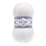 Пряжа ALIZE 'Lanagold 800' 100г., 730м (49% шерсть, 51% акрил) 55 белый