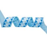 Лента атласная 'Ромбы', 45мм*22,5м синий