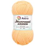 Пряжа Astra Premium 'Молочный хлопок' (Milk Cotton) 50гр 100м (+/-5%) (50%хлопок, 50%молочный акрил) 23 ванильный крем
