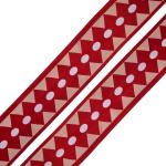 Лента атласная 'Ромбы', 45мм*3м красный