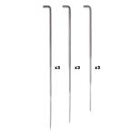 Иглы для валяния из шерсти, №36 (начальная), №38 (рабочая), №40 (финишная), 9 шт