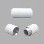 9398399 Фиксатор для шнурков, пара, d=8мм, 1,8см, цвет белый