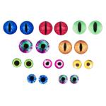 Глазки для игрушек стеклянные, диаметр 8 и 12мм, 10 дизайнов, набор 20шт, Astra&Craft