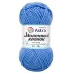 Пряжа Astra Premium 'Молочный хлопок' (Milk Cotton) 50гр 100м (+/-5%) (50%хлопок, 50%молочный акрил) 86 голубой