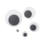 Глазки для игрушек и поделок подвижные самоклеящиеся, диаметр 6-35мм, набор 200шт, Astra&Craft