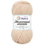 Пряжа Astra Premium 'Молочный хлопок' (Milk Cotton) 50гр 100м (+/-5%) (50%хлопок, 50%молочный акрил) 41 кремовый