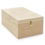 LYE015989 Шкатулка деревянная с четырьмя отсеками (сосна/фанера из тополя), 24*17*11см