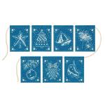 Т-1001 Набор для вышивания на фетре 'Гирлянда 'Кружевное чудо' (7 флажков) 11*8см, МП Студия